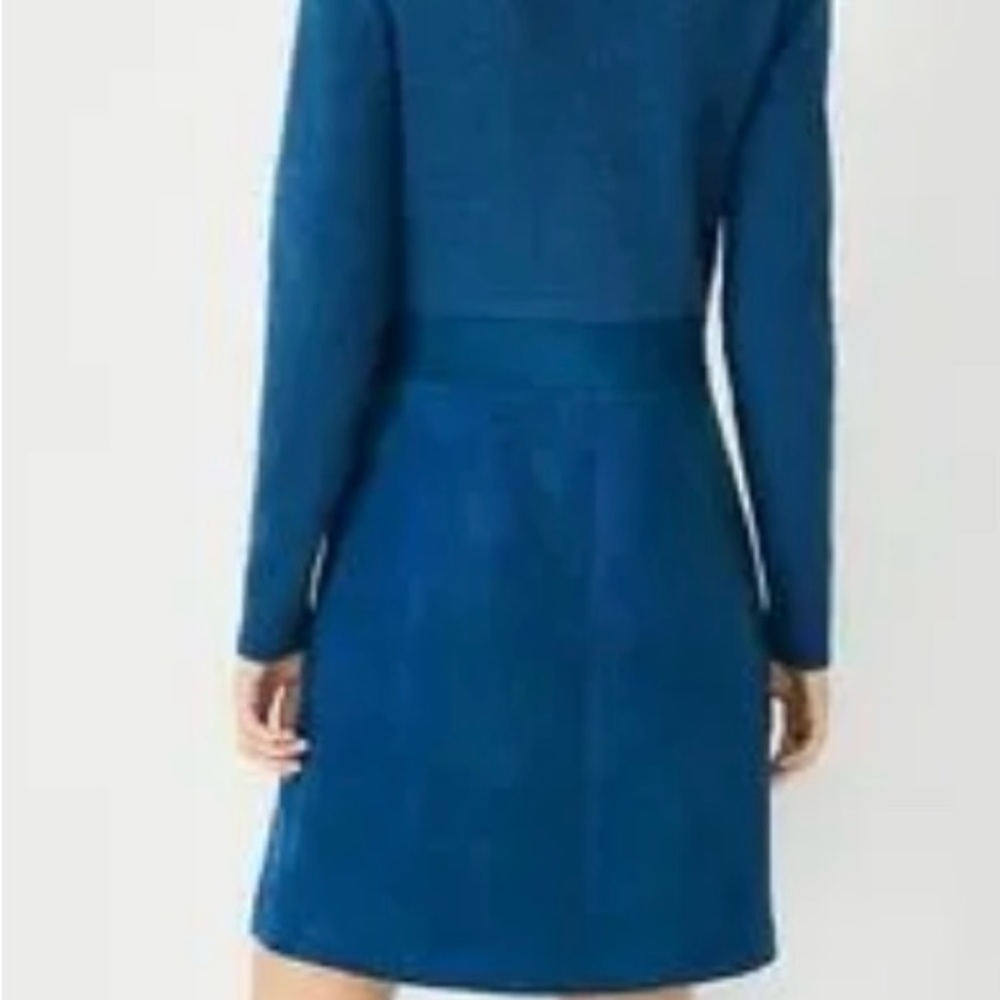 Ann Taylor Mock Neck Faux Suede Sweater Shift Dress Size Small NWT